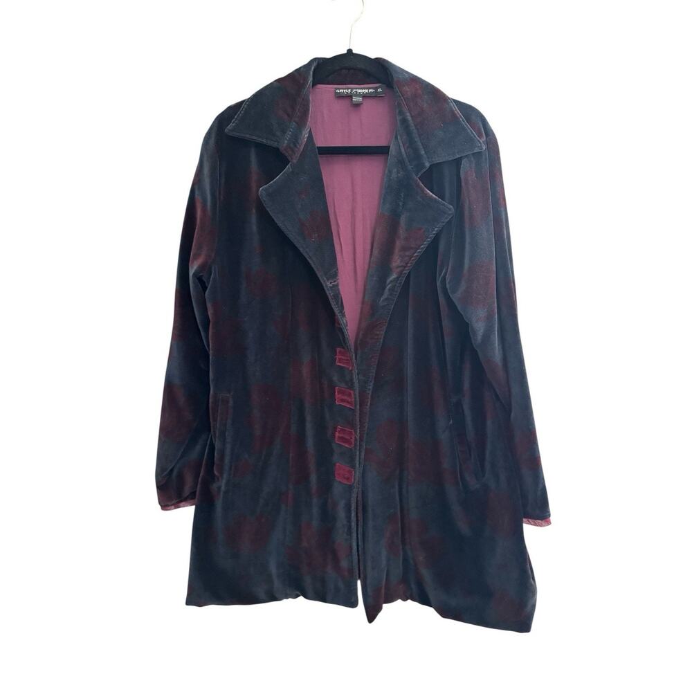 Little Journeys Chicago XL Dark Floral Velvet Whimsigoth Grunge *READ* #6505